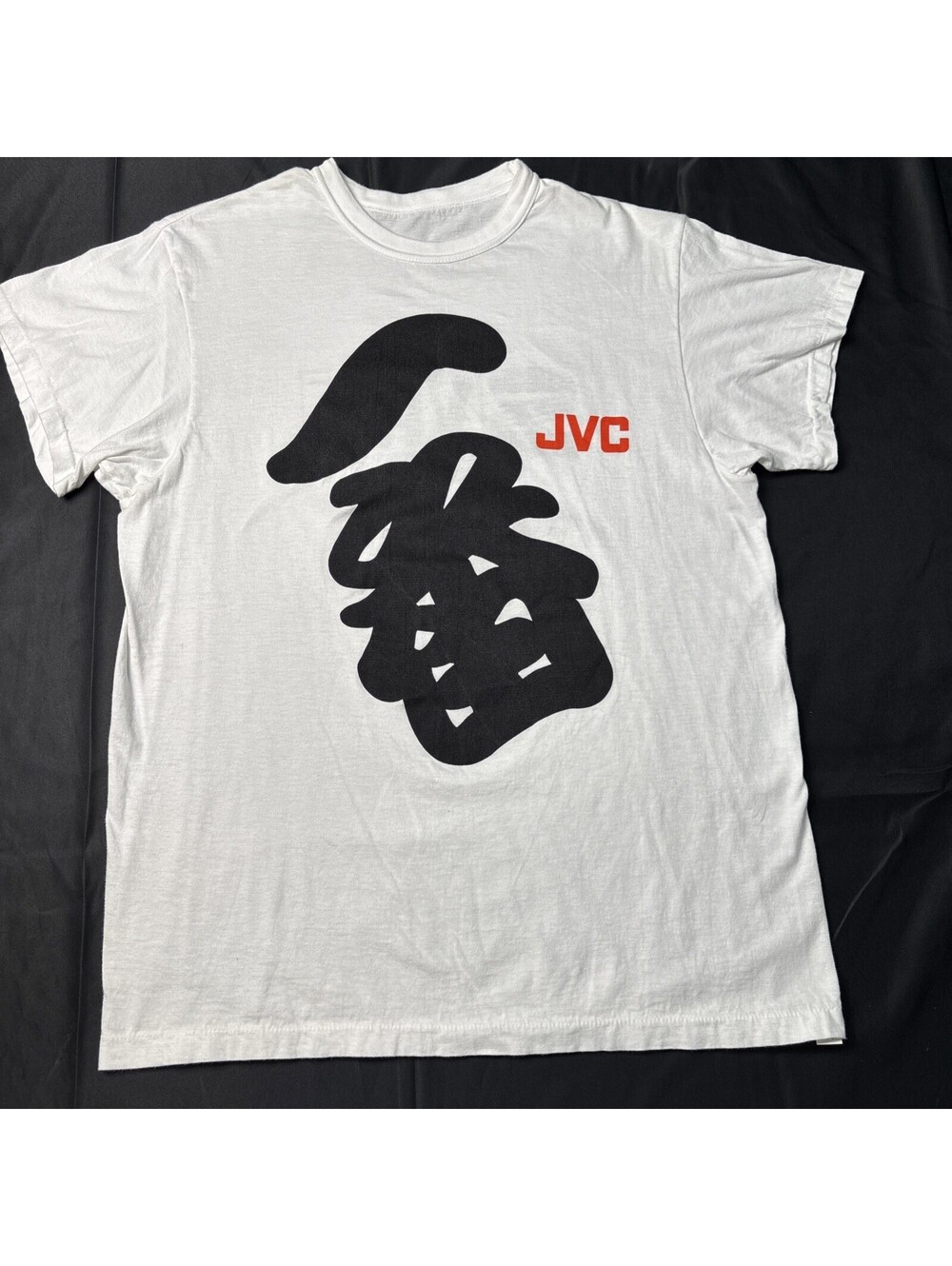 JVC VHS Japan Made Graphic T Shirt White Double Sided 100% Cotton Adult